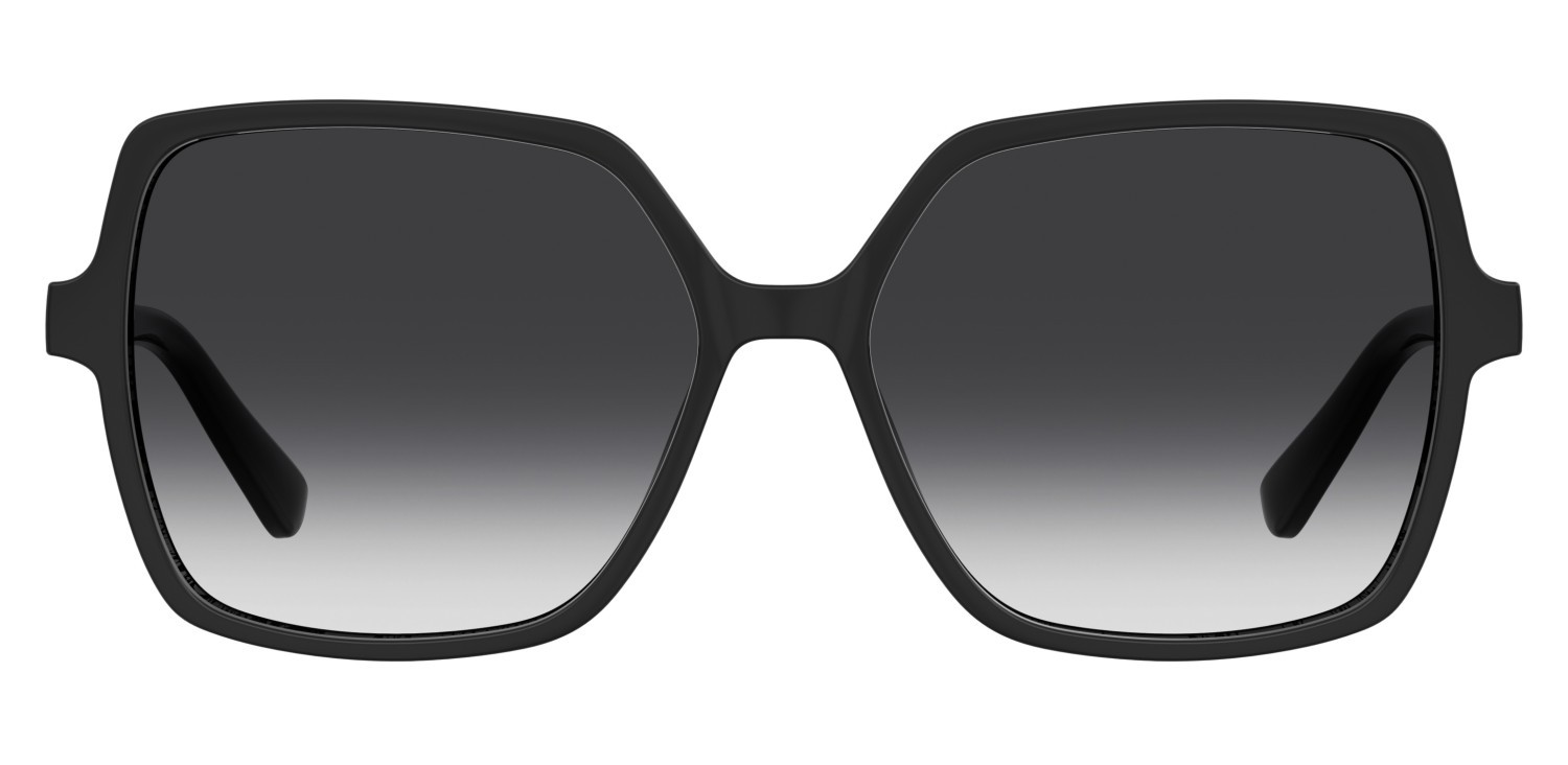 Sunglasses Moschino Love Mol102/S 208539 807 9O color black shape square lenses dark grey shaded