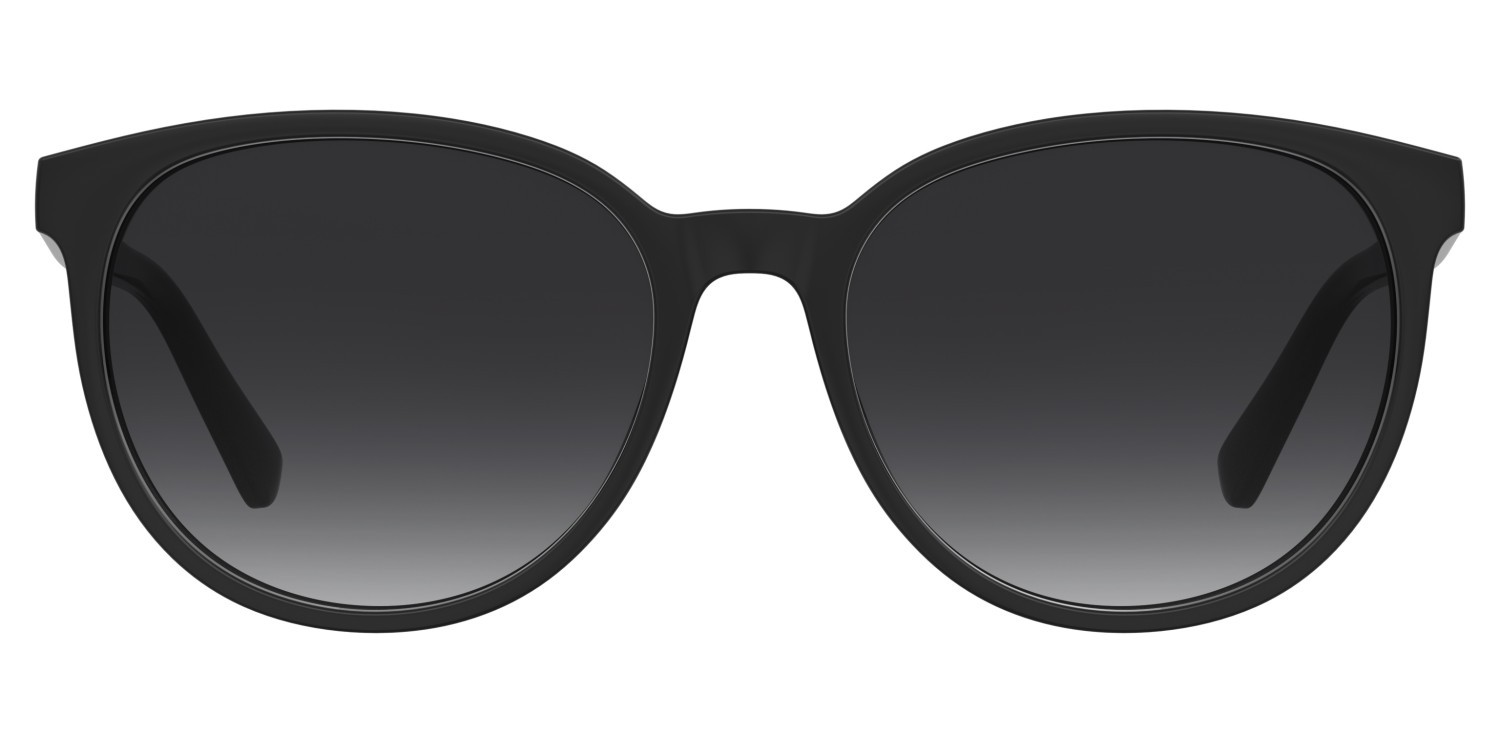 Sunglasses Moschino Love Mol103/S 208540 807 9O color black shape round lenses dark grey shaded
