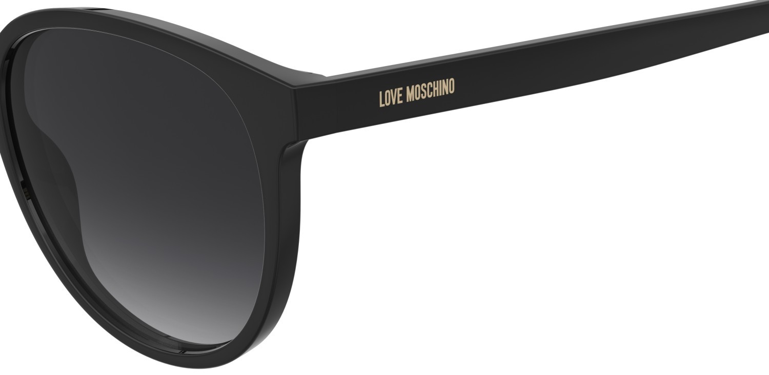 Sunglasses Moschino Love Mol103/S 208540 807 9O color black shape round lenses dark grey shaded
