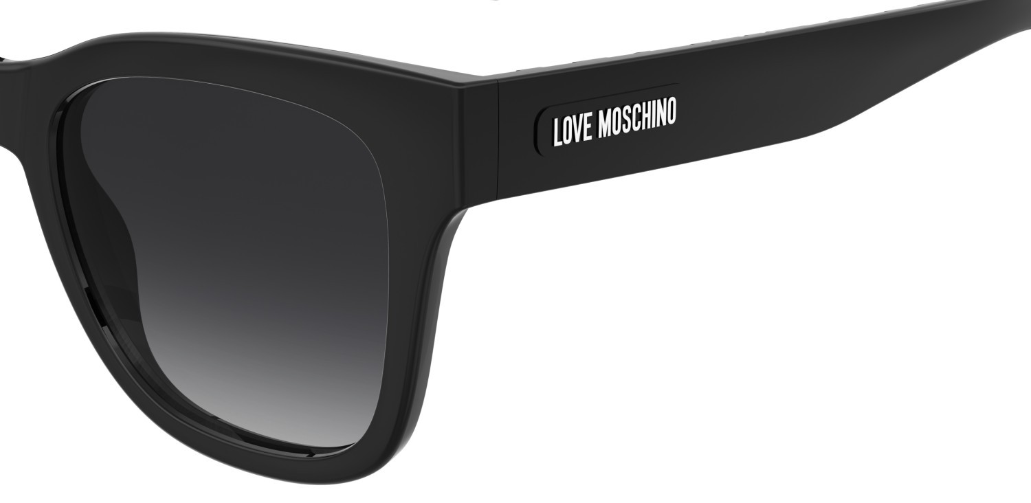 Sunglasses Moschino Love Mol104/S 208541 807 9O color black shape square lenses dark grey shaded