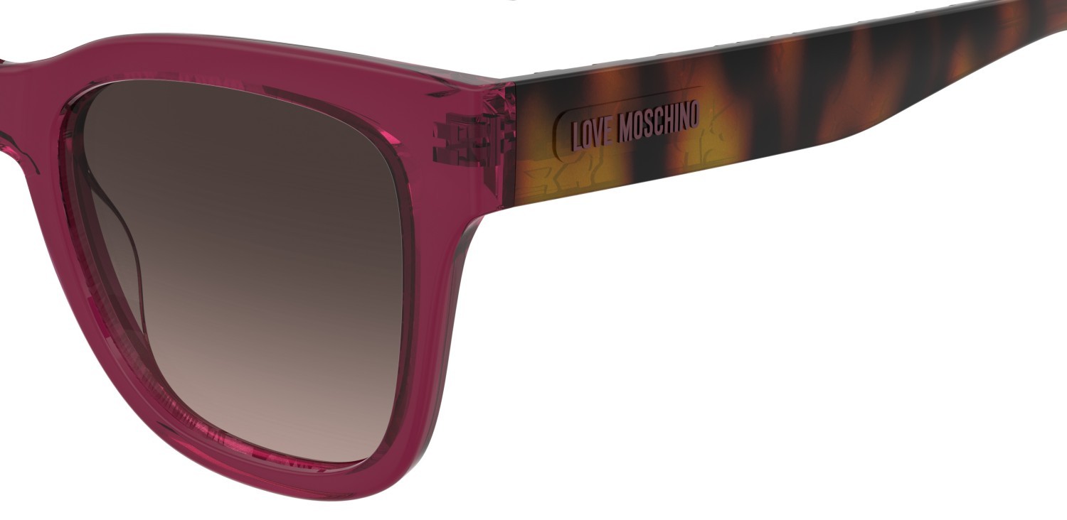 Sunglasses Moschino Love Mol104/S 208541 8CQ HA color cherry shape square lenses brown shaded