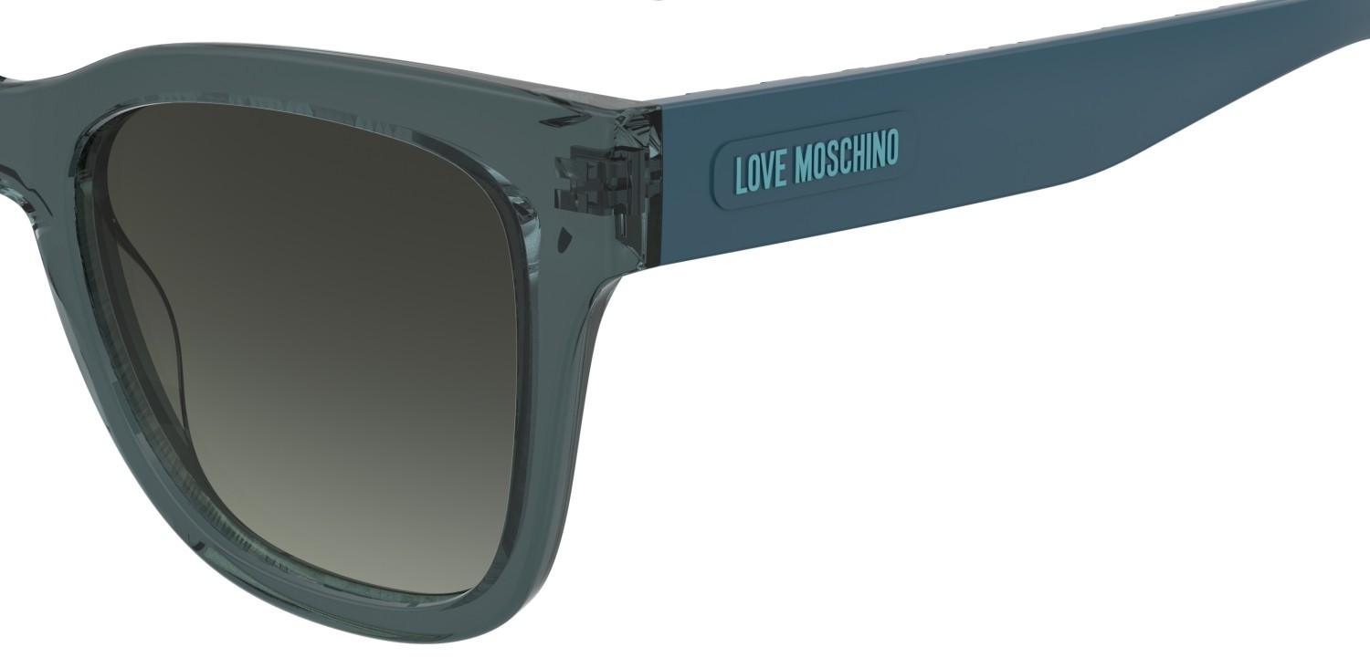 Sunglasses Moschino Love Mol104/S 208541 ZI9 IB color teal shape square lenses grey green