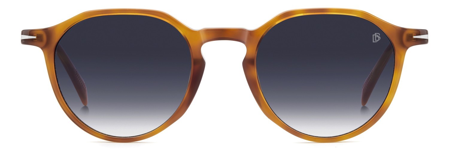 Sunglasses David Beckham Db 1217/S 208542 WR9 08 color brown havana shape pantos lenses dk blue shaded