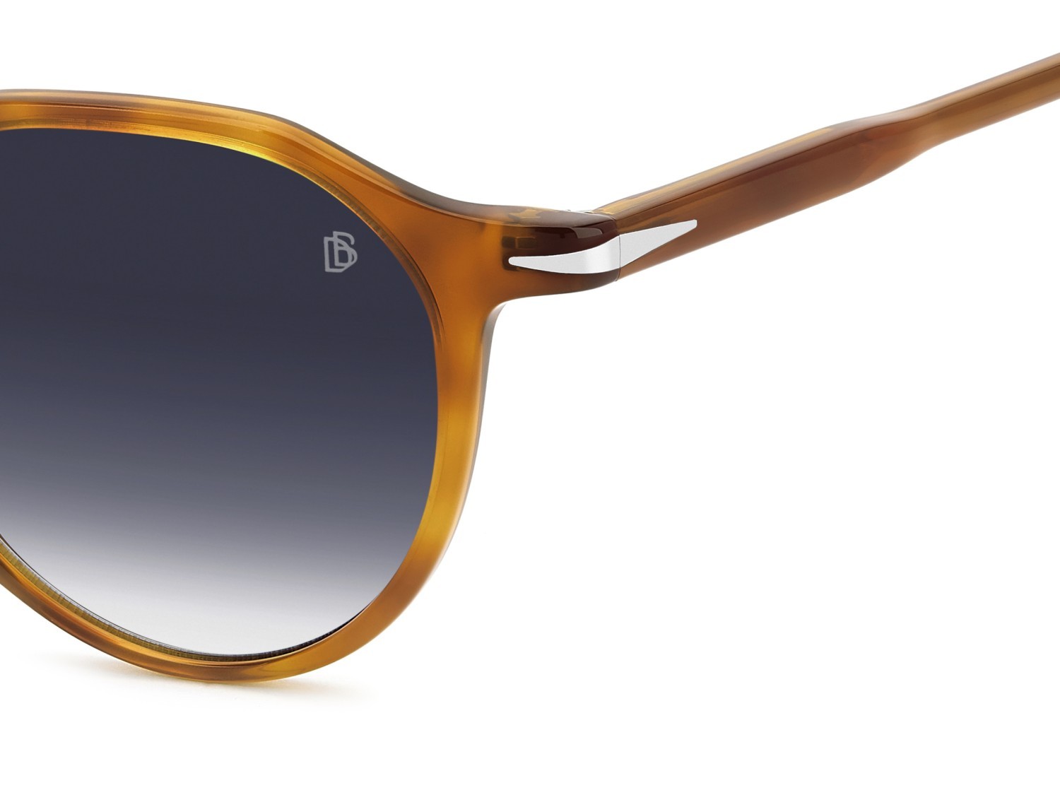 Sunglasses David Beckham Db 1217/S 208542 WR9 08 color brown havana shape pantos lenses dk blue shaded