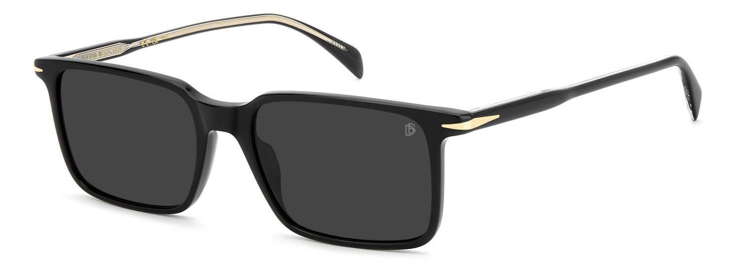 Sunglasses David Beckham Db 1220/S 208544 807 IR color black shape rectangle lenses grey