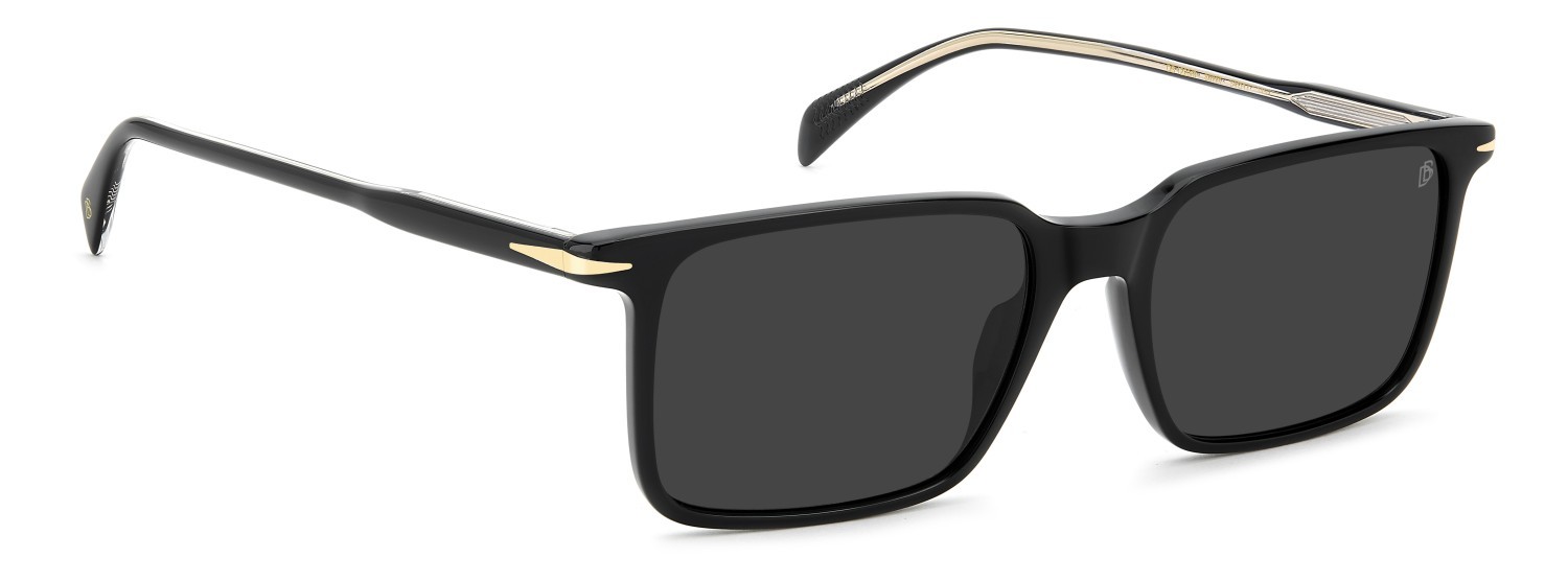 Sunglasses David Beckham Db 1220/S 208544 807 IR color black shape rectangle lenses grey