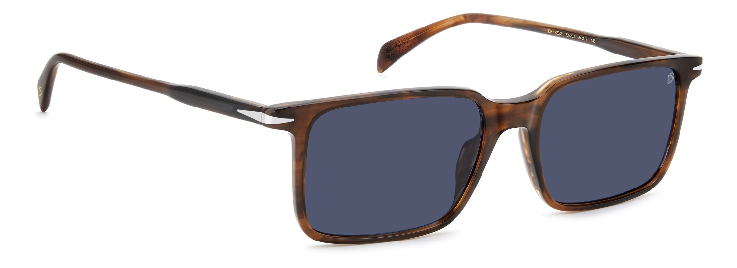 Sunglasses David Beckham Db 1220/S 208544 EX4 KU color brown horn shape rectangle lenses blue