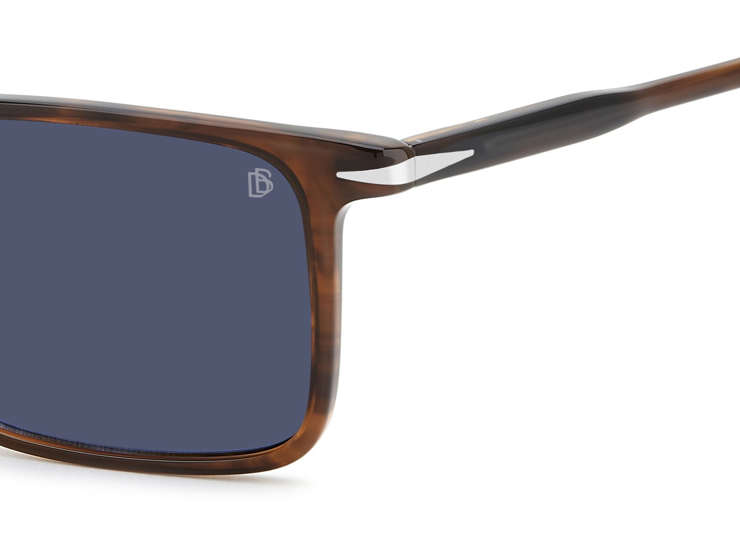 Sunglasses David Beckham Db 1220/S 208544 EX4 KU color brown horn shape rectangle lenses blue