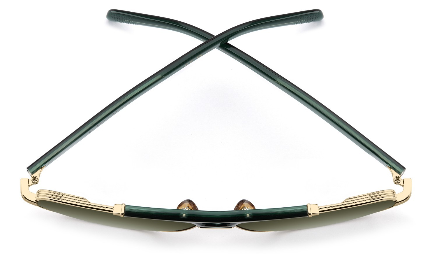Sunglasses David Beckham Db 7157/S 208545 PEF 9K color gold green shape square lenses green shaded