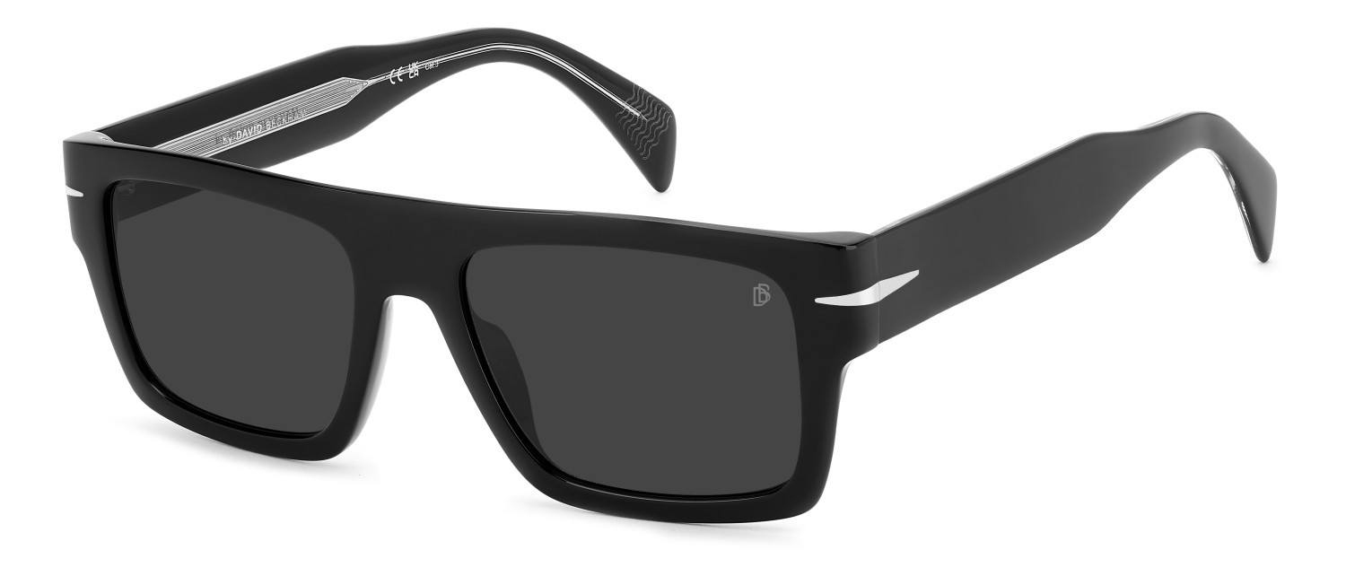 Sunglasses David Beckham Db 7161/S 208546 807 IR color black shape rectangle lenses grey