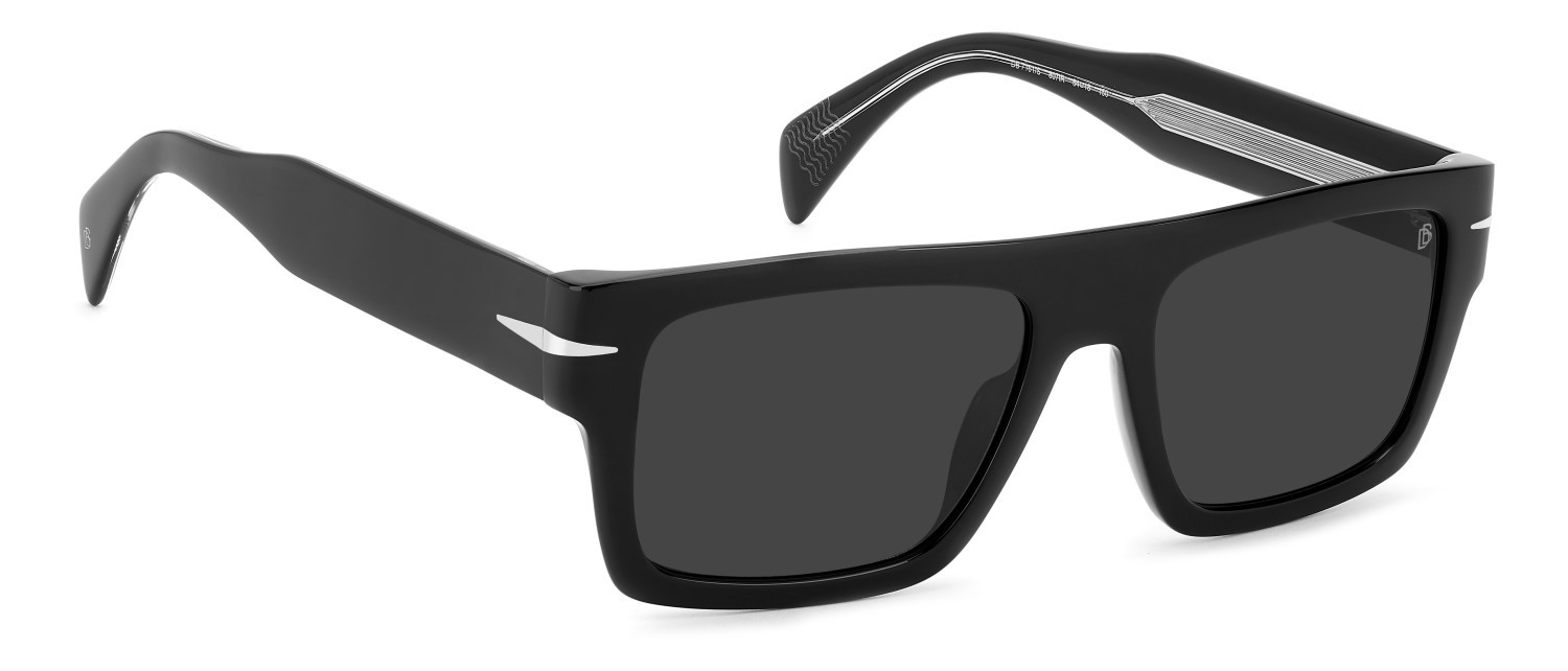 Sunglasses David Beckham Db 7161/S 208546 807 IR color black shape rectangle lenses grey