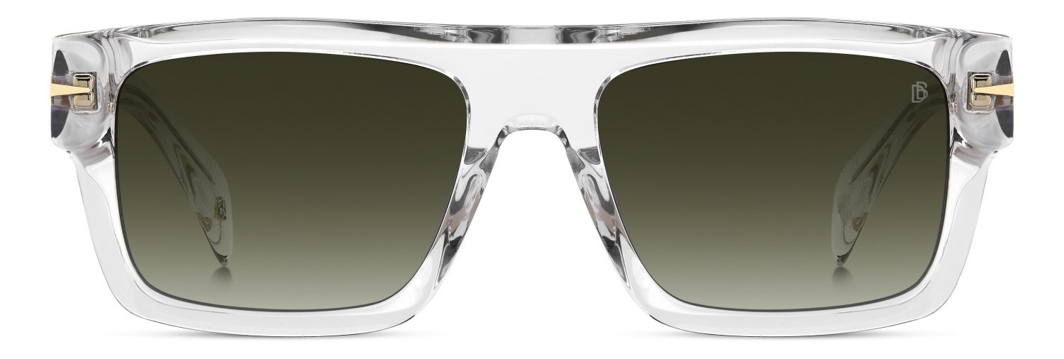 Sunglasses David Beckham Db 7161/S 208546 900 9K color crystal shape rectangle lenses green shaded
