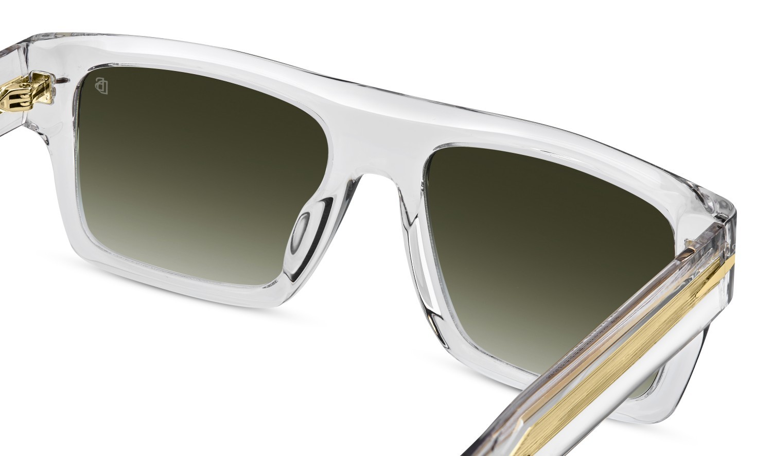 Sunglasses David Beckham Db 7161/S 208546 900 9K color crystal shape rectangle lenses green shaded