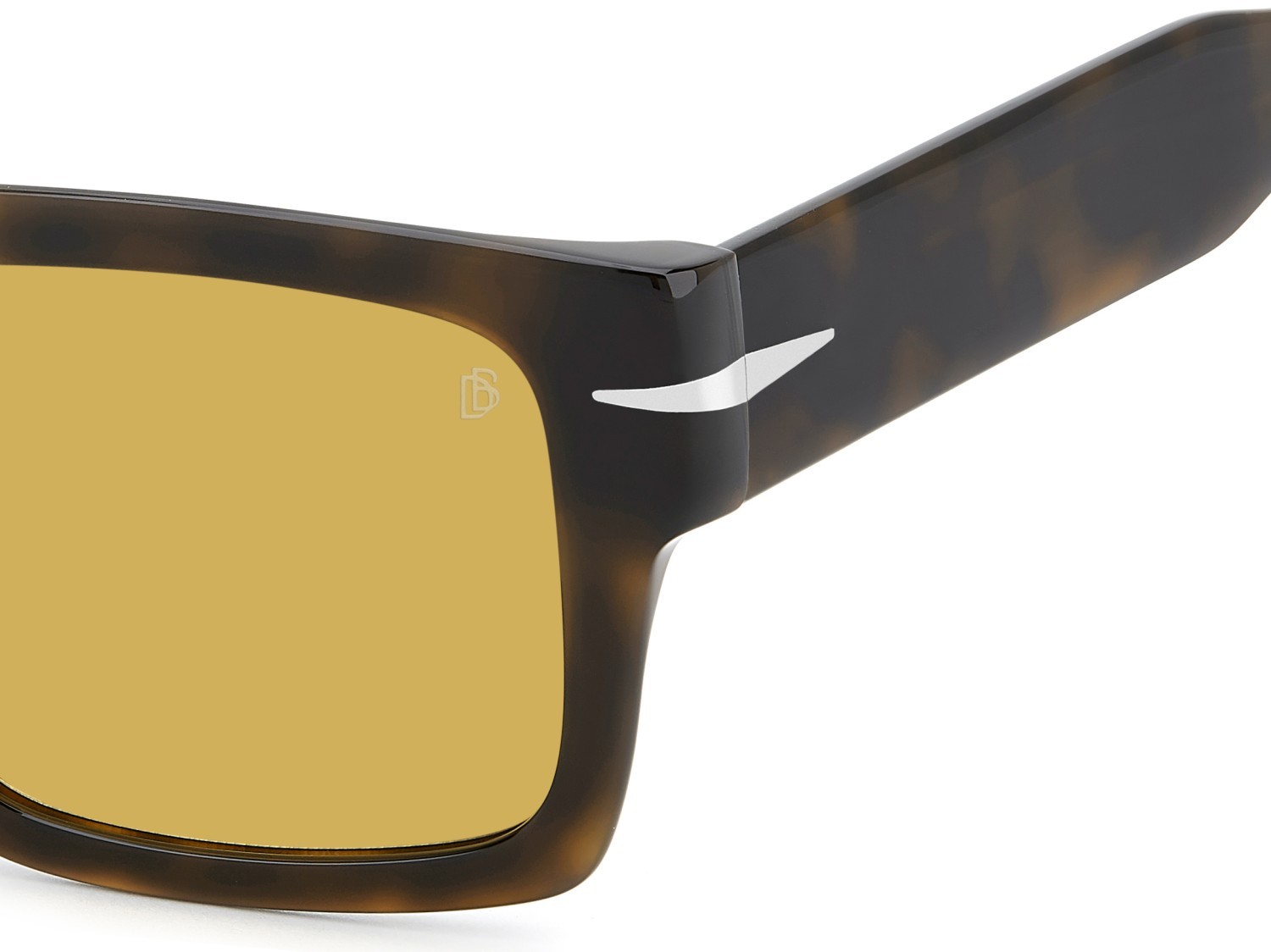 Sunglasses David Beckham Db 7161/S 208546 WR9 HO color brown havana shape rectangle lenses yellow