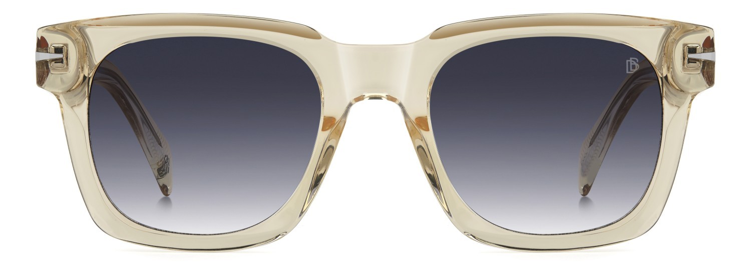 Sunglasses David Beckham Db 7160/S 208547 40G 08 color yellow shape square lenses dk blue shaded