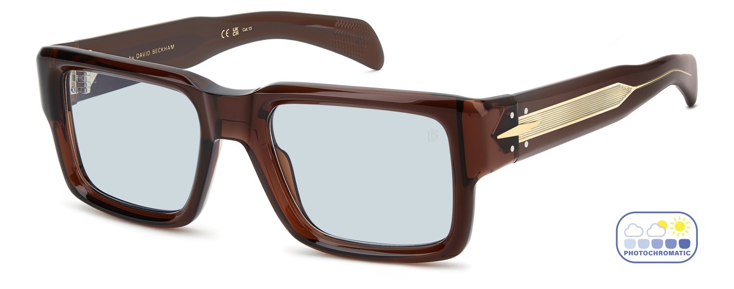 Sunglasses David Beckham Db 7159/S 208548 09Q SD color brown shape rectangle lenses blue photochromatic antireflex