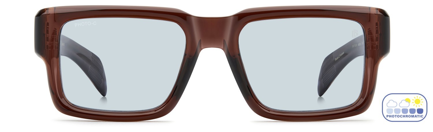Sunglasses David Beckham Db 7159/S 208548 09Q SD color brown shape rectangle lenses blue photochromatic antireflex