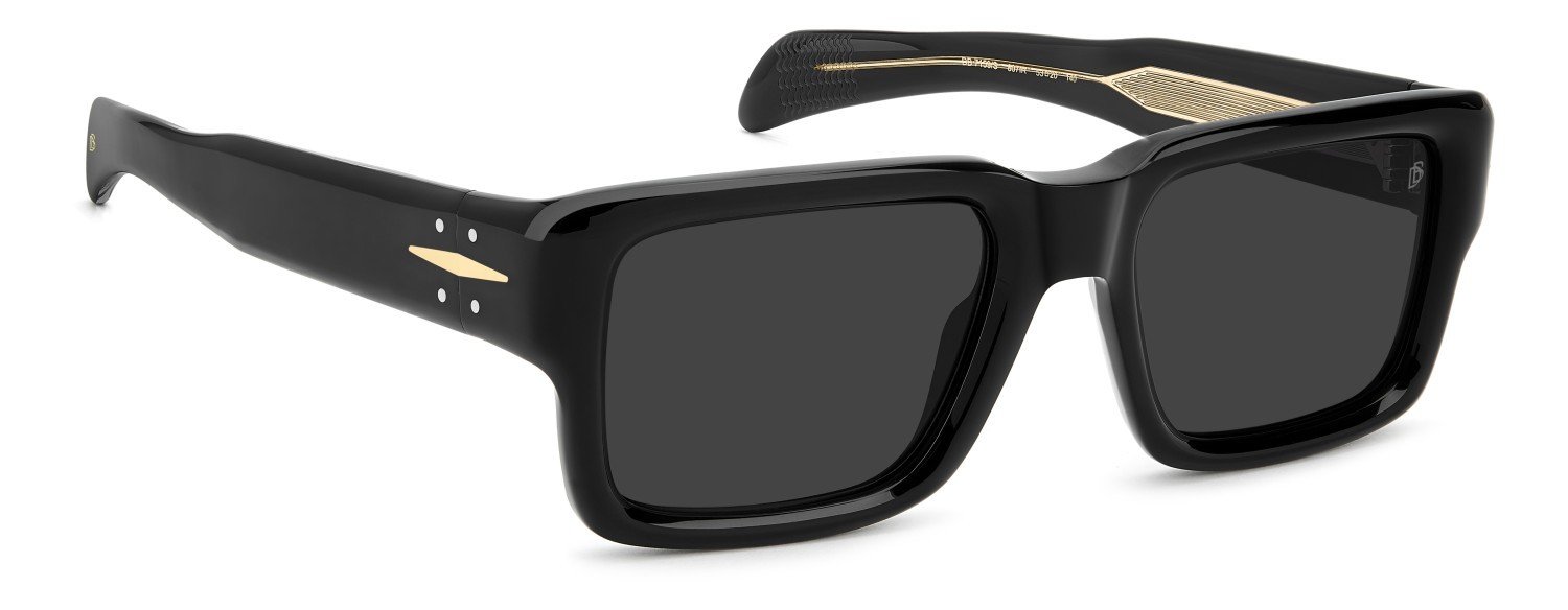 Sunglasses David Beckham Db 7159/S 208548 807 IR color black shape rectangle lenses grey