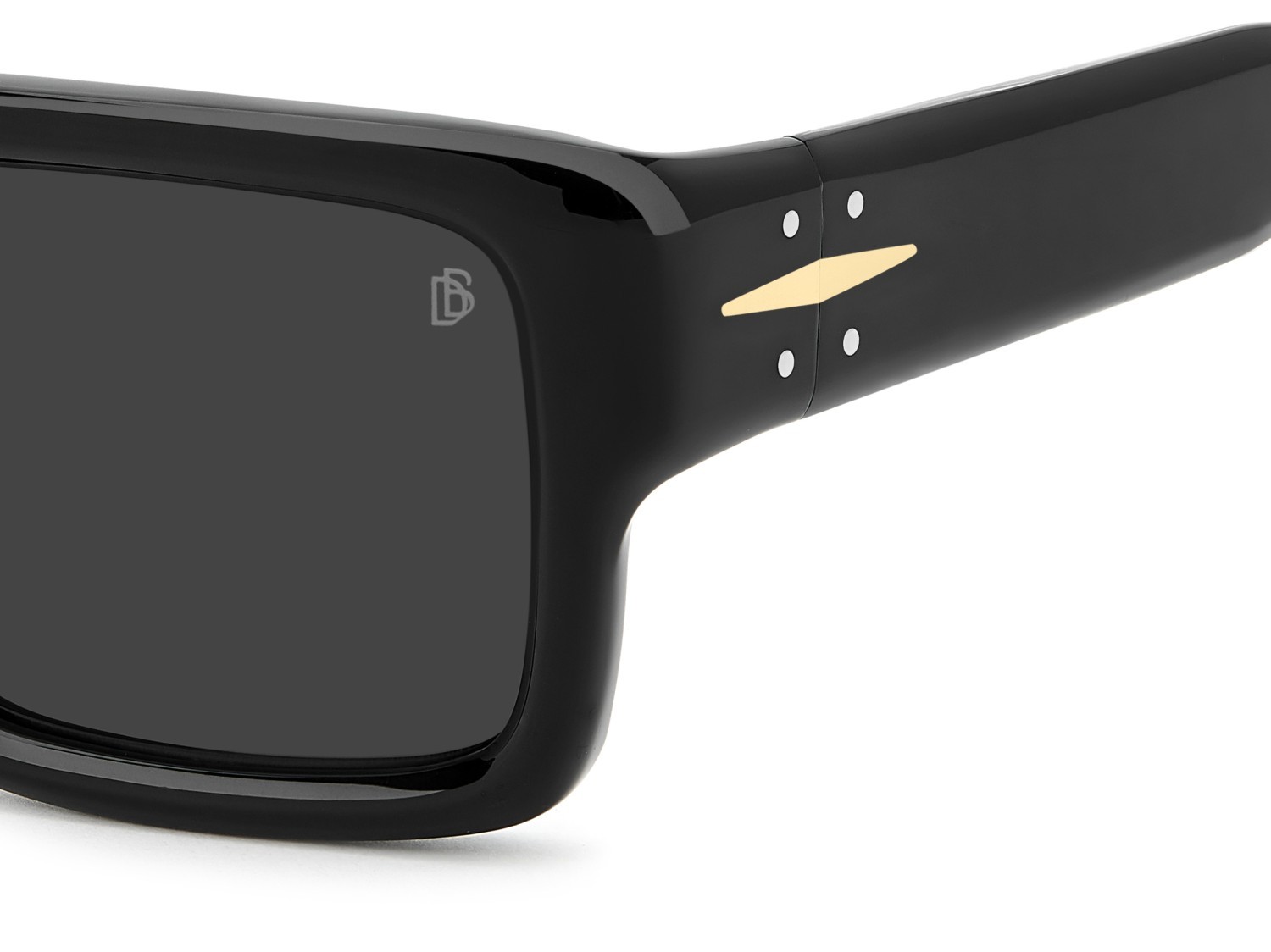 Sunglasses David Beckham Db 7159/S 208548 807 IR color black shape rectangle lenses grey