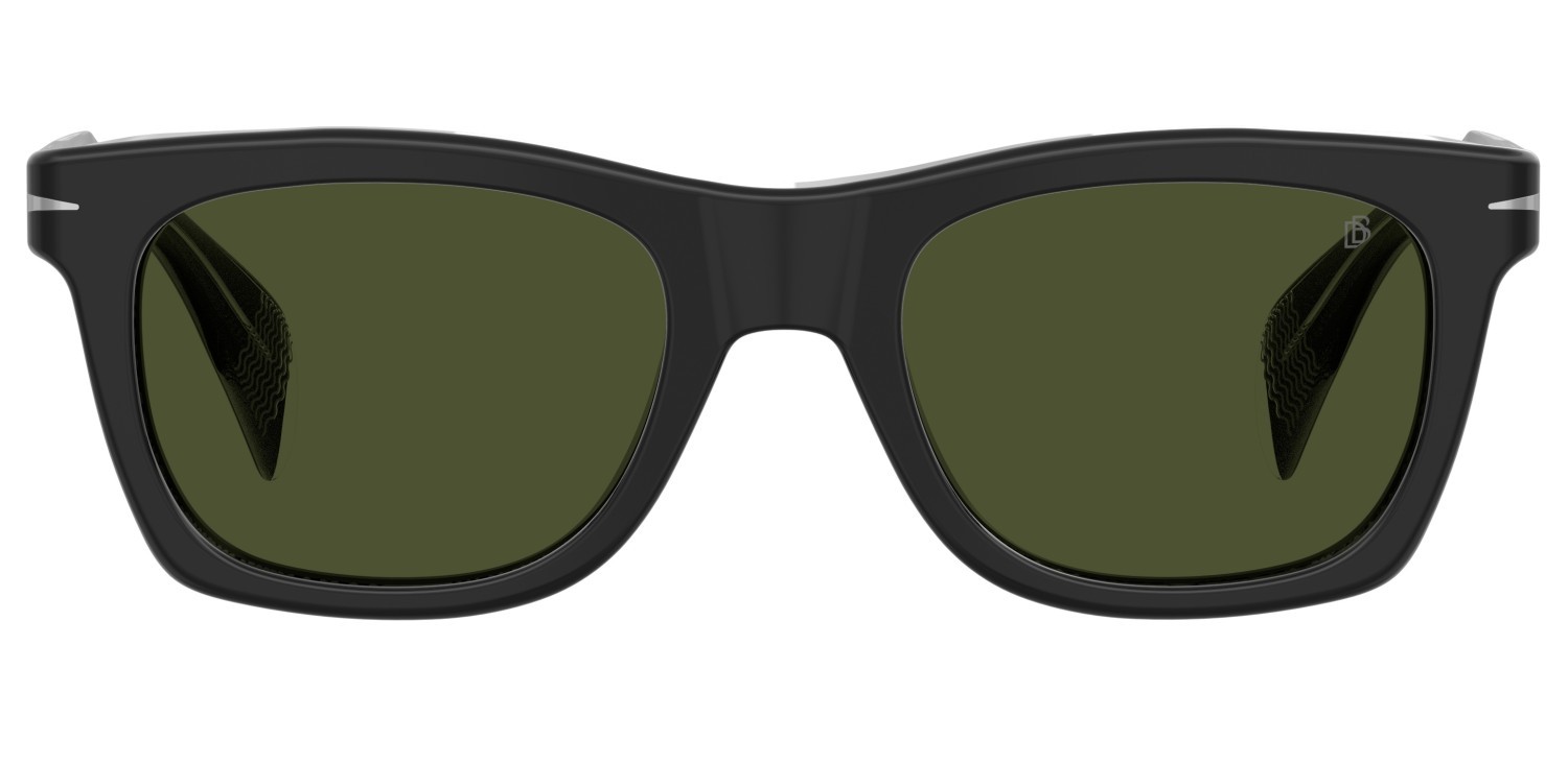Sunglasses David Beckham Db 1222/S 208552 807 QT color black shape rectangle lenses green