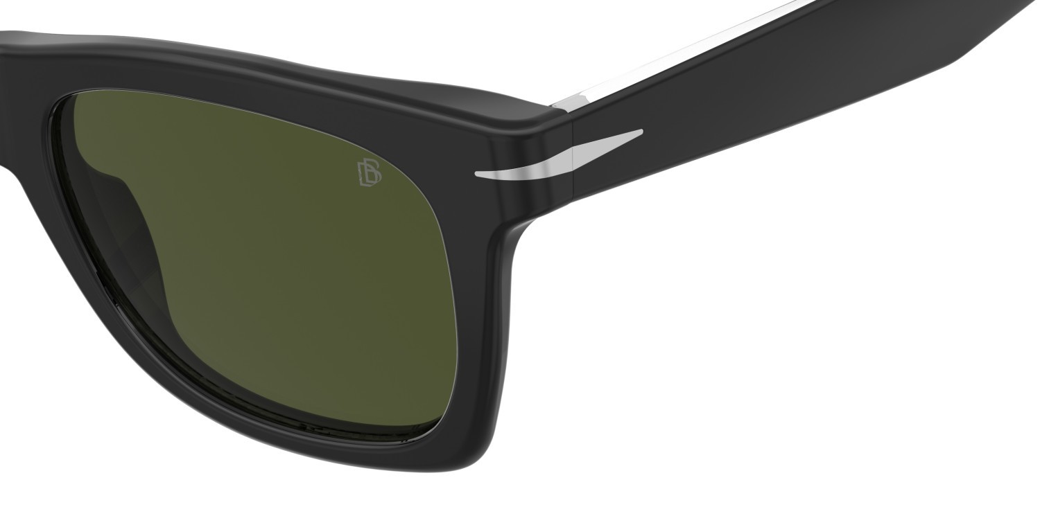 Sunglasses David Beckham Db 1222/S 208552 807 QT color black shape rectangle lenses green