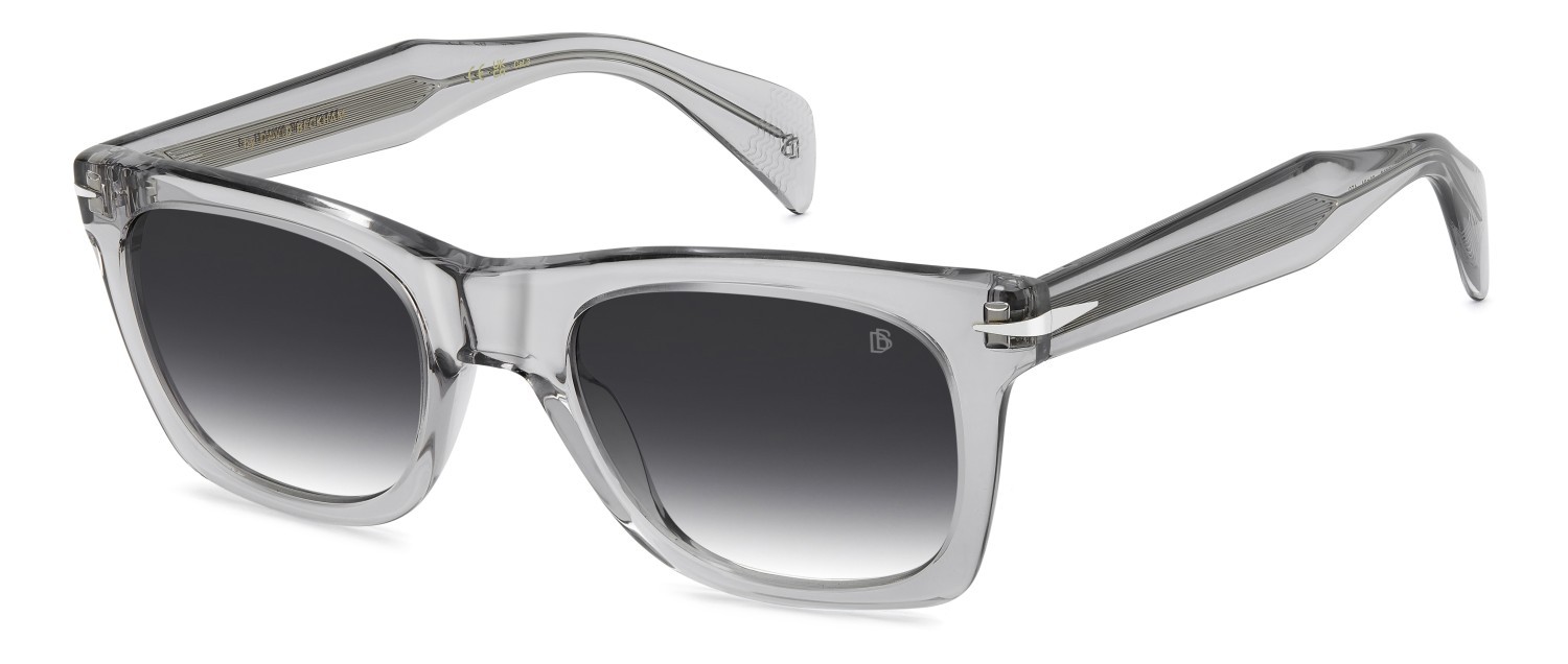 Sunglasses David Beckham Db 1222/S 208552 KB7 9O color grey shape rectangle lenses dark grey shaded