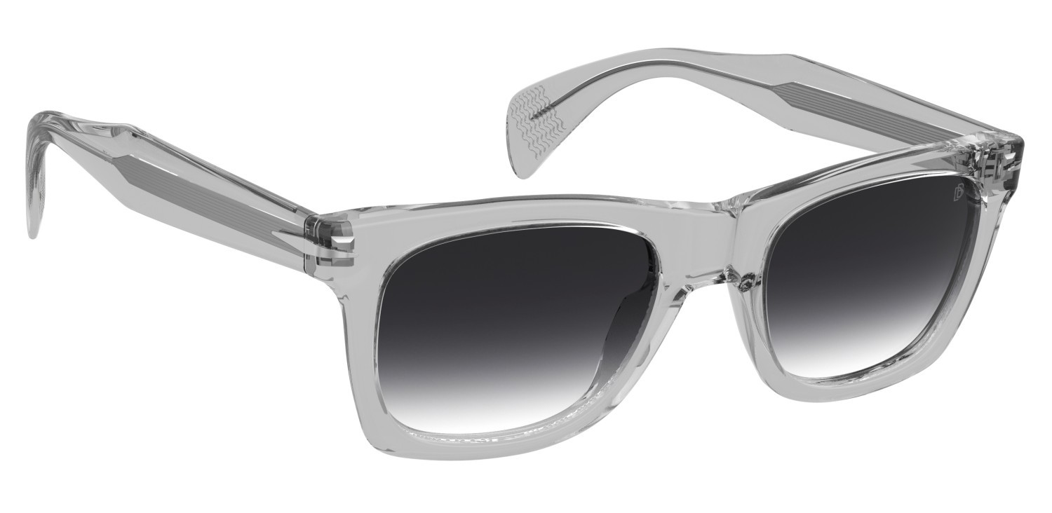 Sunglasses David Beckham Db 1222/S 208552 KB7 9O color grey shape rectangle lenses dark grey shaded