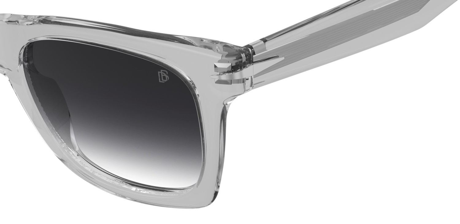 Sunglasses David Beckham Db 1222/S 208552 KB7 9O color grey shape rectangle lenses dark grey shaded