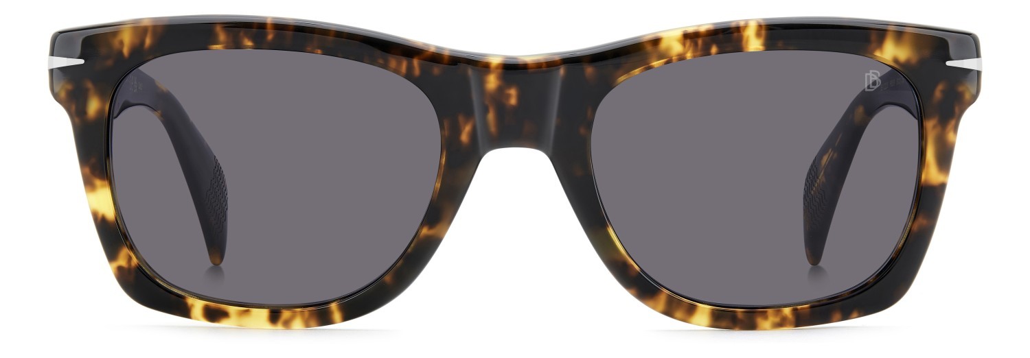 Sunglasses David Beckham Db 1222/S 208552 P65 UR color brown yellow havana shape rectangle lenses violet