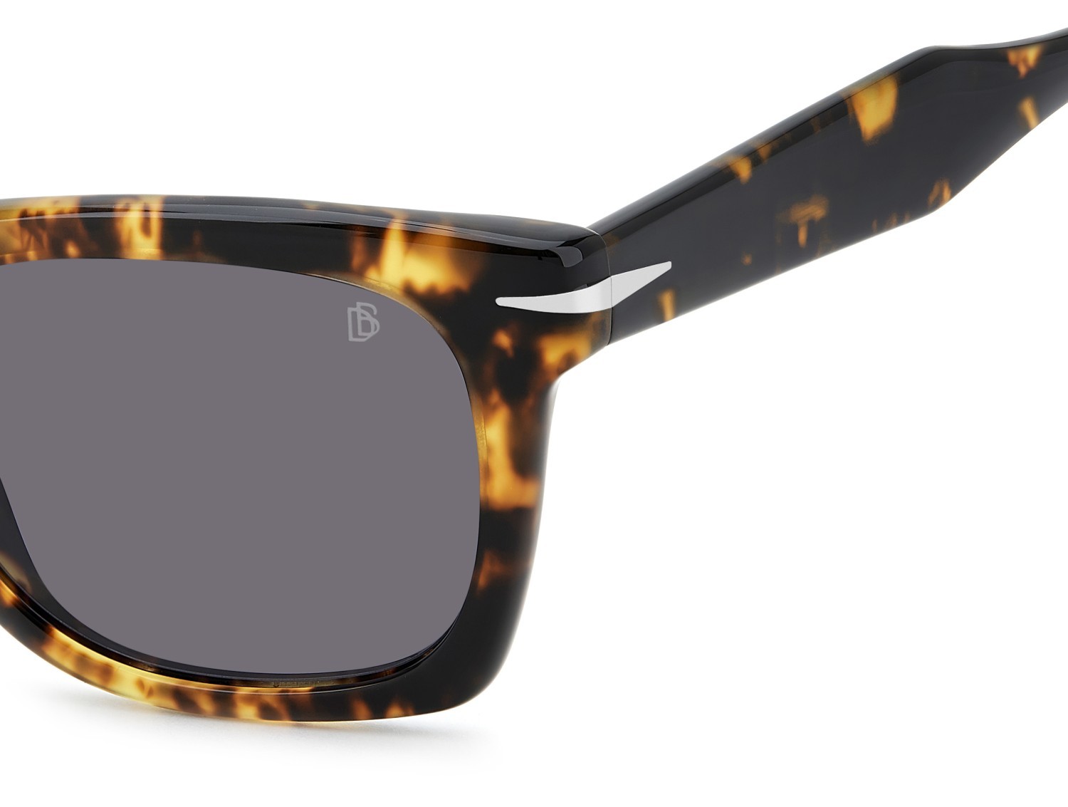 Sunglasses David Beckham Db 1222/S 208552 P65 UR color brown yellow havana shape rectangle lenses violet