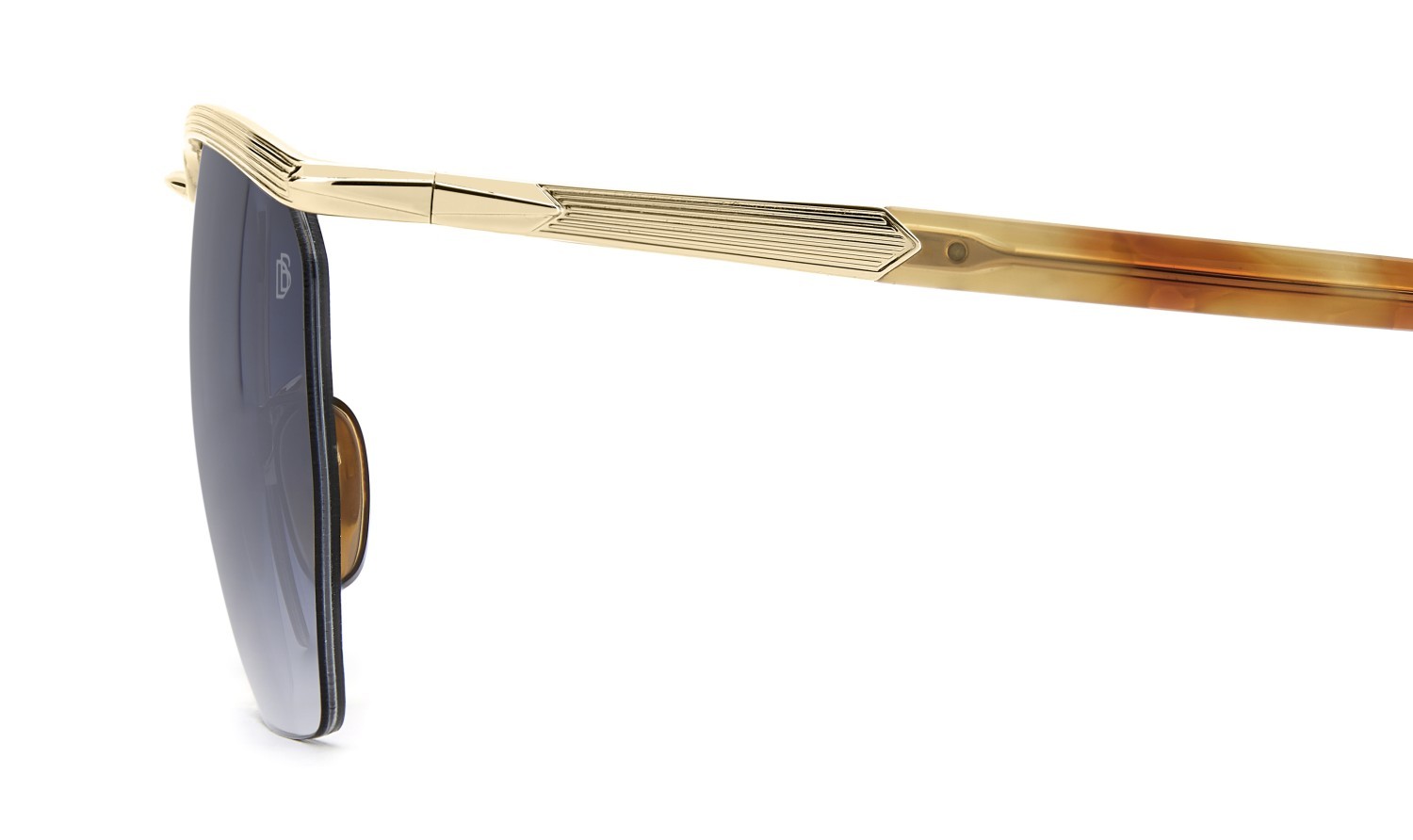 Sunglasses David Beckham Db 1225/S 208555 0NR 84 color gold brown havana shape square lenses blue shaded antireflex