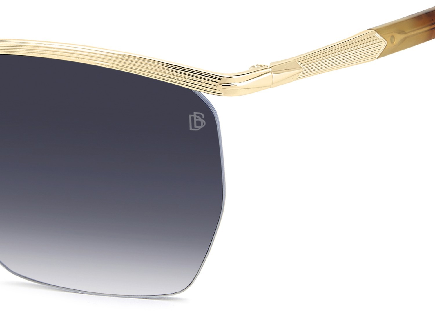 Sunglasses David Beckham Db 1225/S 208555 0NR 84 color gold brown havana shape square lenses blue shaded antireflex