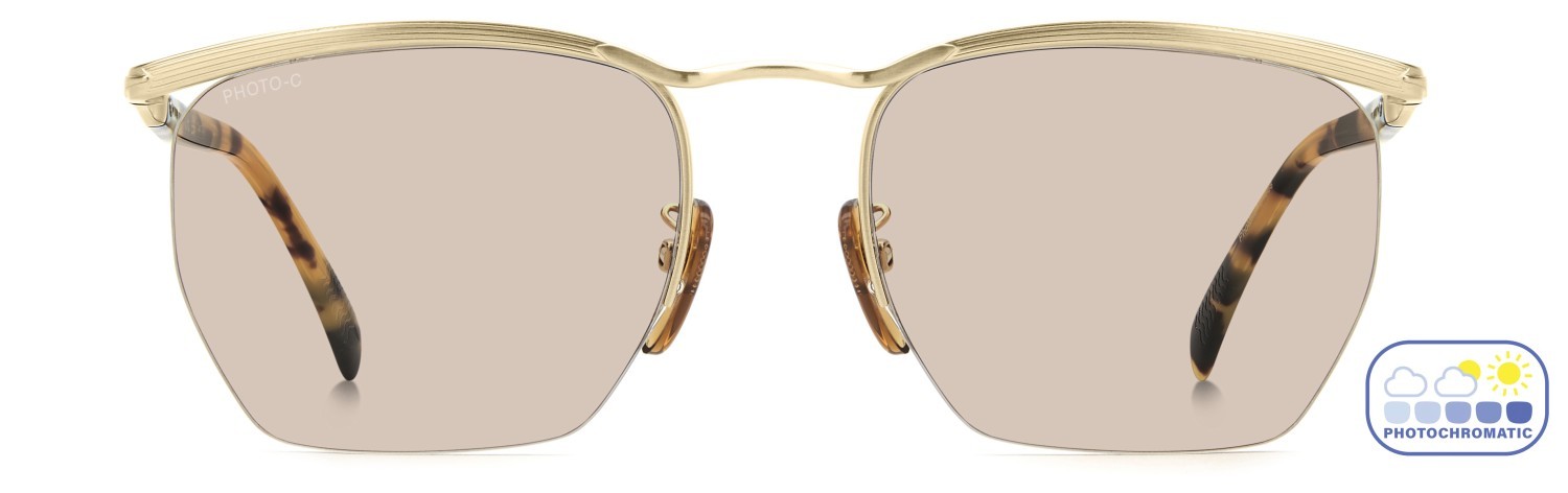 Sunglasses David Beckham Db 1225/S 208555 HM2 63 color gold honey havana shape square lenses pink photochromatic antireflex