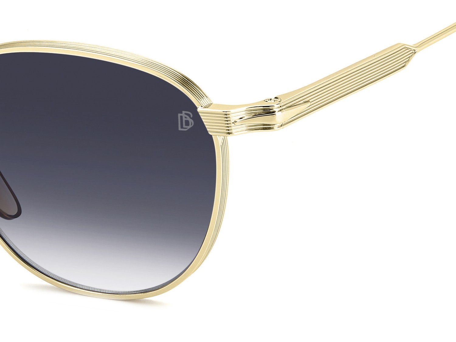 Sunglasses David Beckham Db 1228/S 208557 RHL 84 color gold black 2 shape pantos lenses blue shaded antireflex