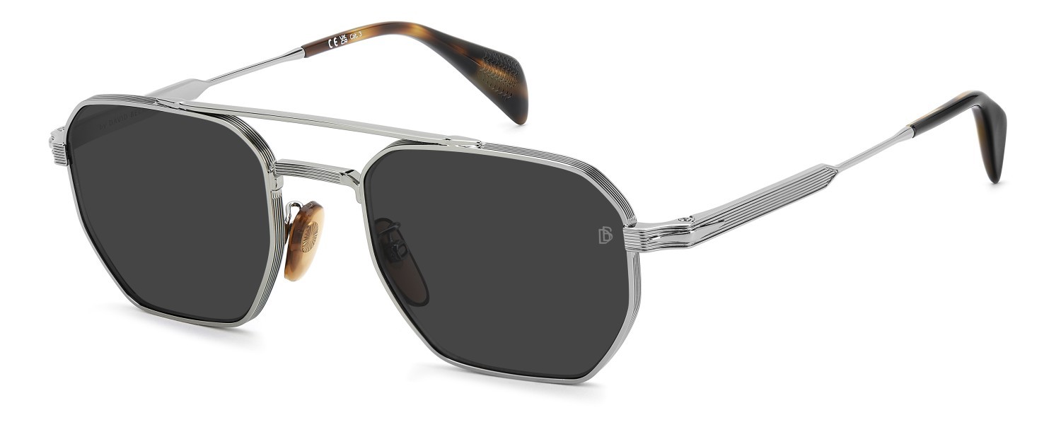 Sunglasses David Beckham Db 1229/S 208558 85K 2K color ruthenium black shape navigator lenses grey antireflex