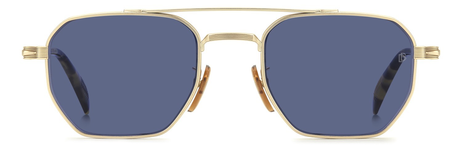 Sunglasses David Beckham Db 1229/S 208558 HM2 A9 color gold honey havana shape navigator lenses blue avio antireflex