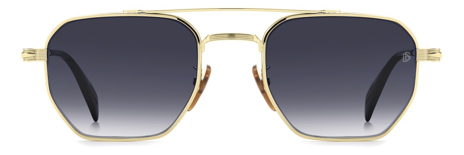 Sunglasses David Beckham Db 1229/S 208558 RHL 84 color gold black 2 shape navigator lenses blue shaded antireflex
