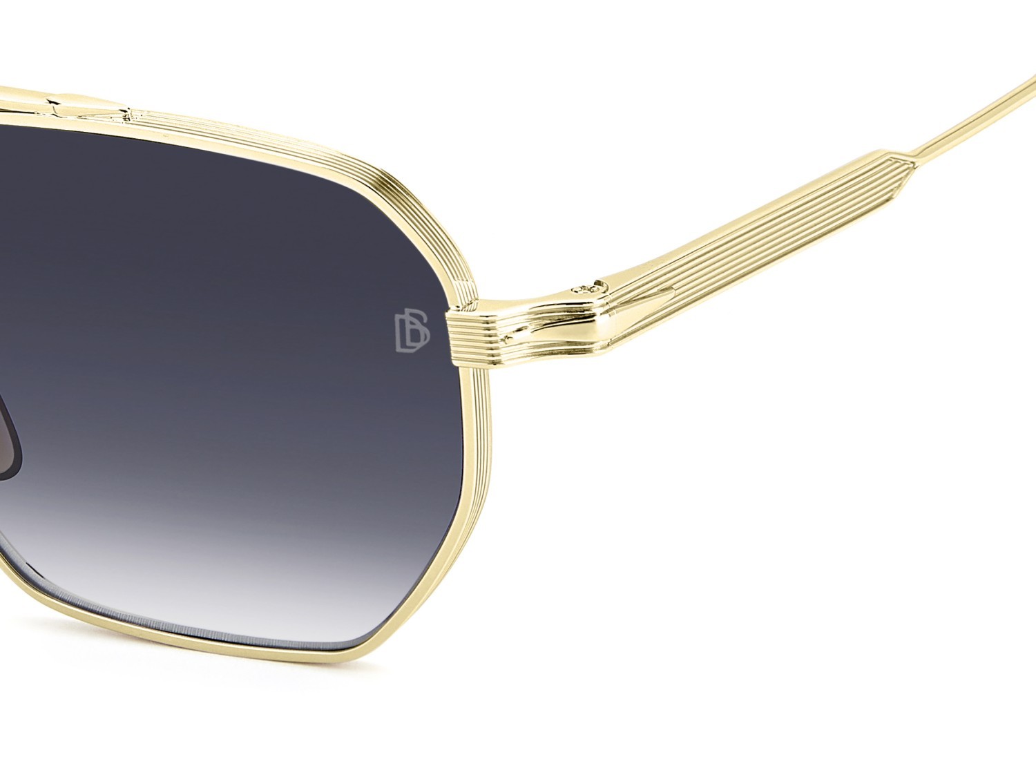Sunglasses David Beckham Db 1229/S 208558 RHL 84 color gold black 2 shape navigator lenses blue shaded antireflex