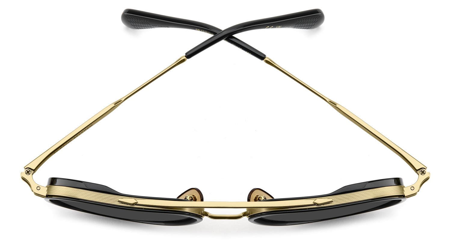 Sunglasses David Beckham Db 1226/G 208559 RHL 2K color gold black 2 shape aviator lenses grey antireflex