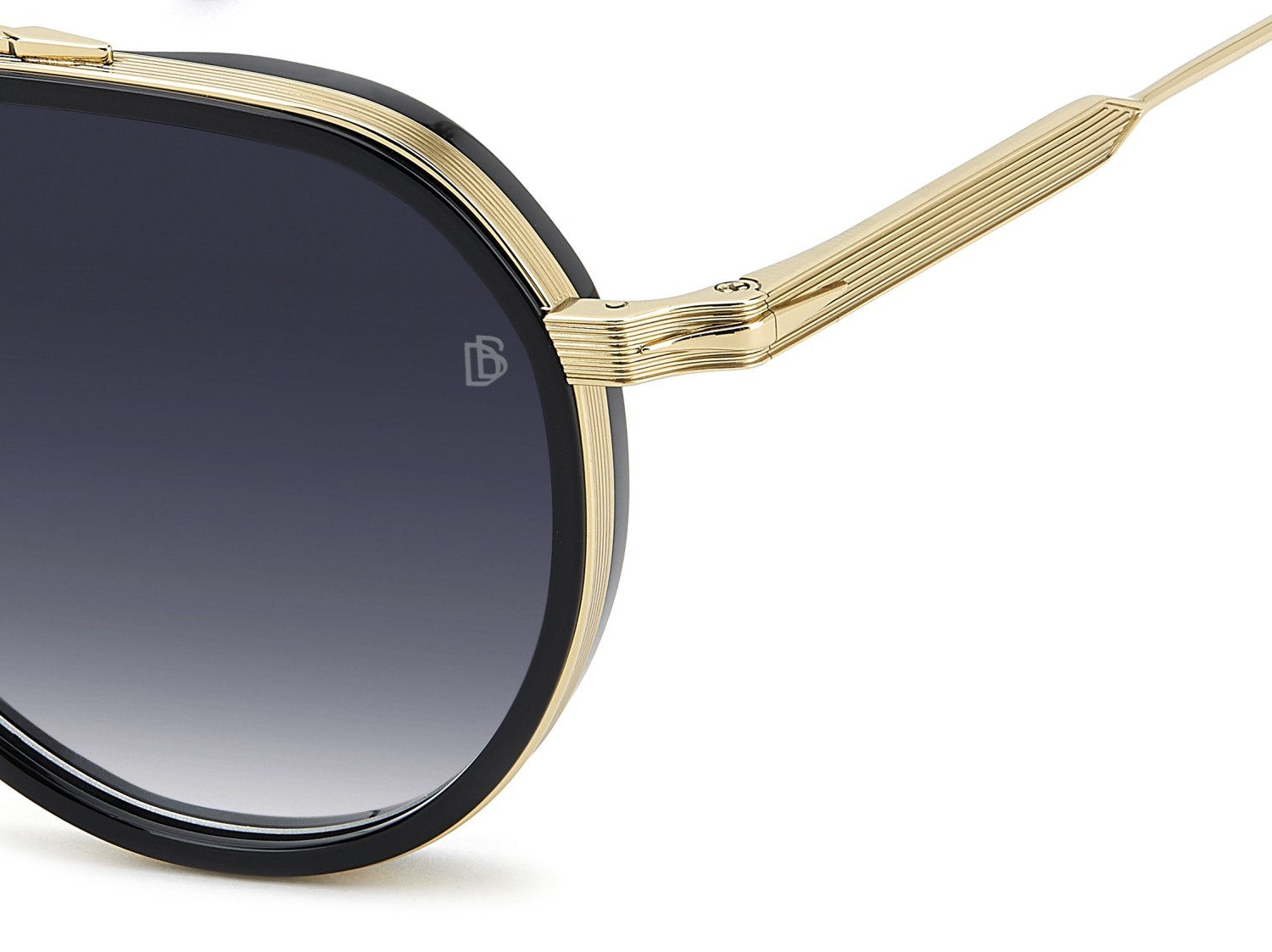 Sunglasses David Beckham Db 1226/G 208559 RHL 84 color gold black 2 shape aviator lenses blue shaded antireflex