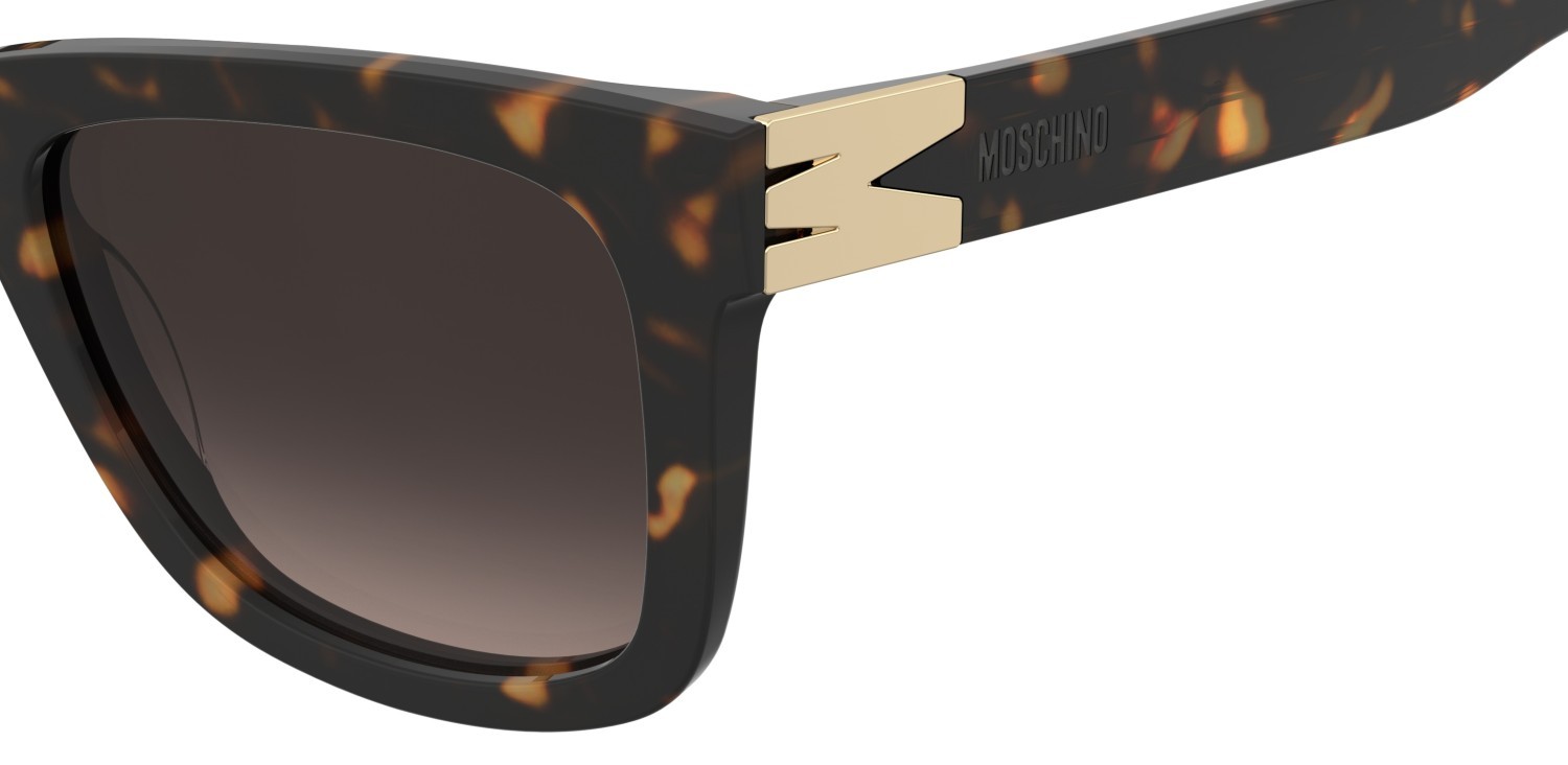 Occhiali da sole Moschino Mos211/S 208563 086 HA colore havana forma quadrato lenti brown shaded