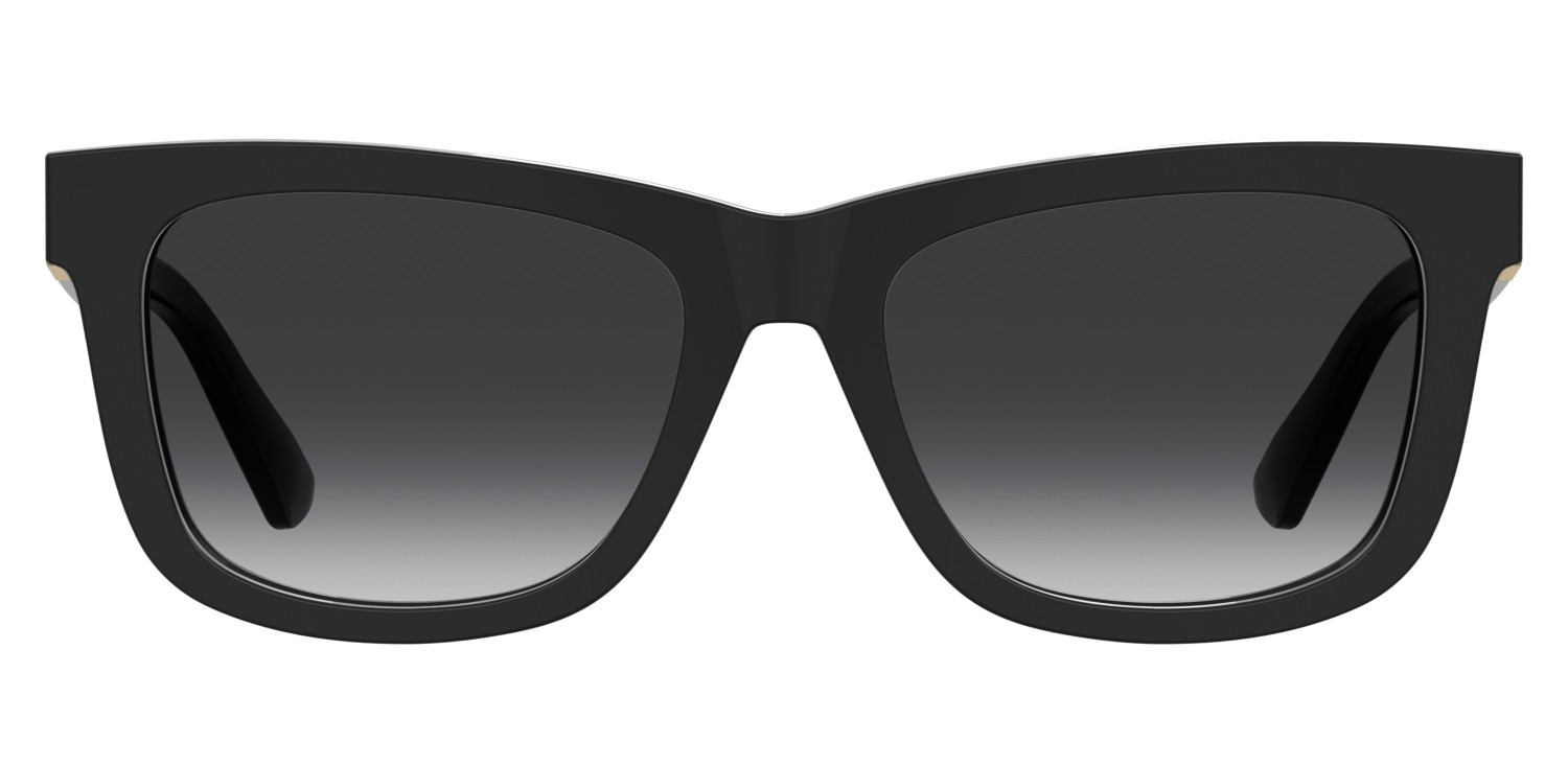 Occhiali da sole Moschino Mos211/S 208563 807 9O colore black forma quadrato lenti dark grey shaded