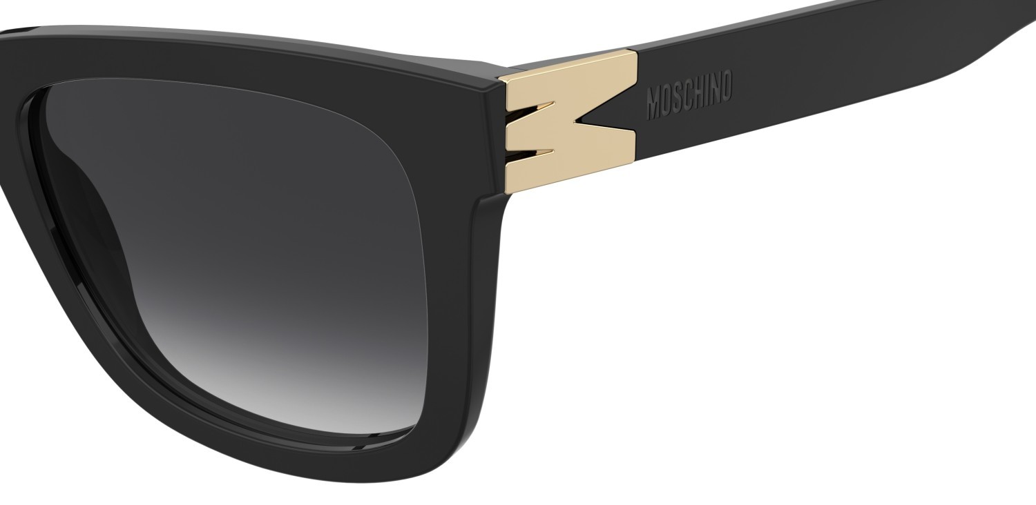 Occhiali da sole Moschino Mos211/S 208563 807 9O colore black forma quadrato lenti dark grey shaded