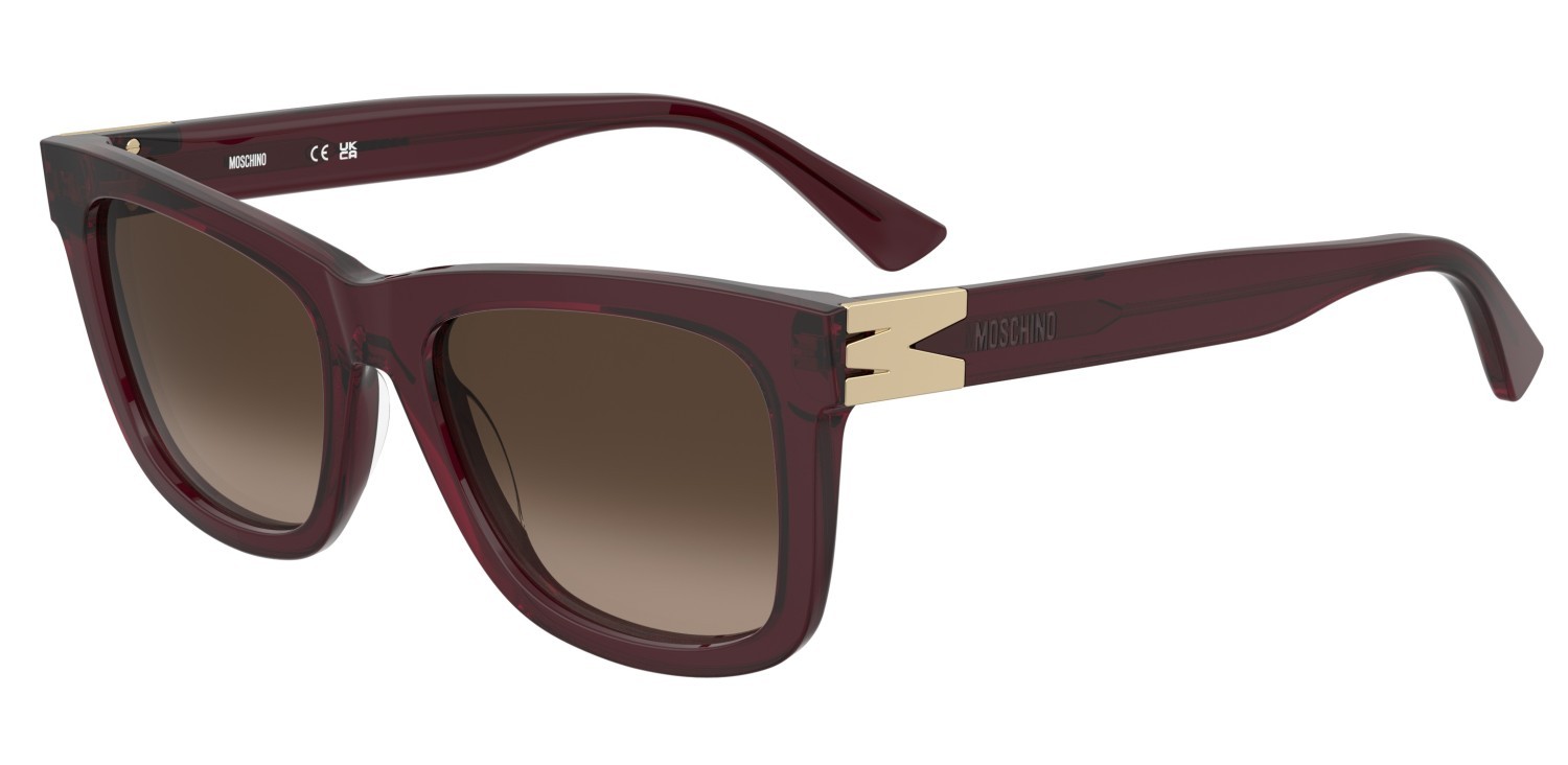 Occhiali da sole Moschino Mos211/S 208563 C9A HA colore red forma quadrato lenti brown shaded