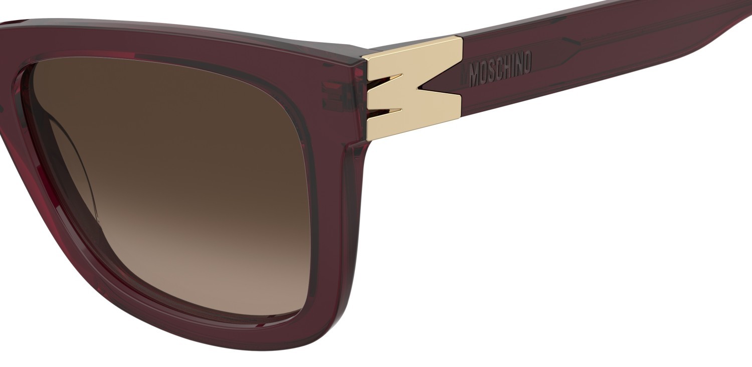 Occhiali da sole Moschino Mos211/S 208563 C9A HA colore red forma quadrato lenti brown shaded