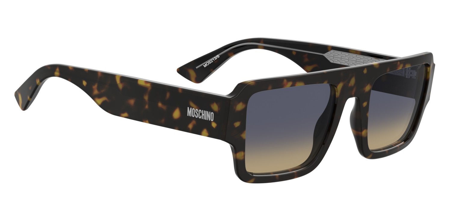 Occhiali da sole Moschino Mos213/S 208564 086 IE colore havana forma quadrato lenti blue beige