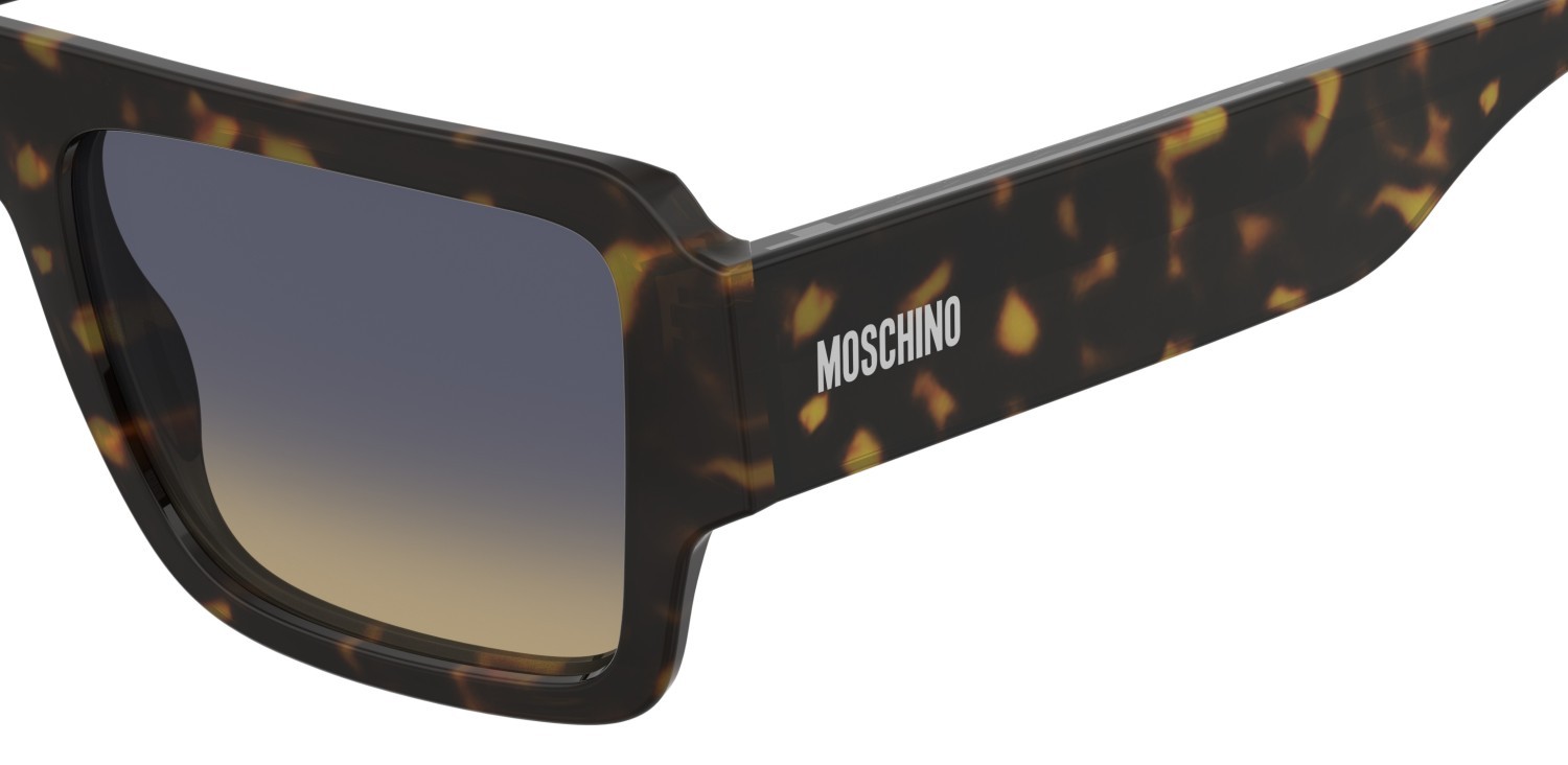 Occhiali da sole Moschino Mos213/S 208564 086 IE colore havana forma quadrato lenti blue beige