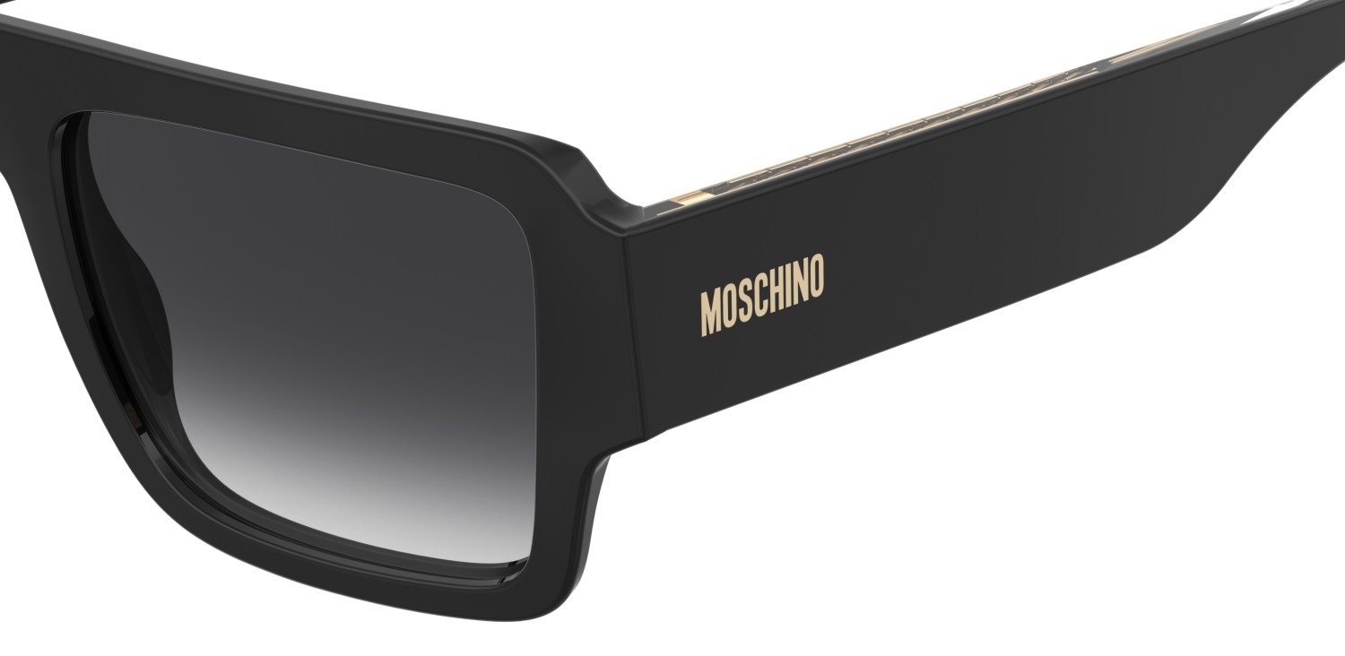 Sunglasses Moschino Mos213/S 208564 807 9O color black shape square lenses dark grey shaded