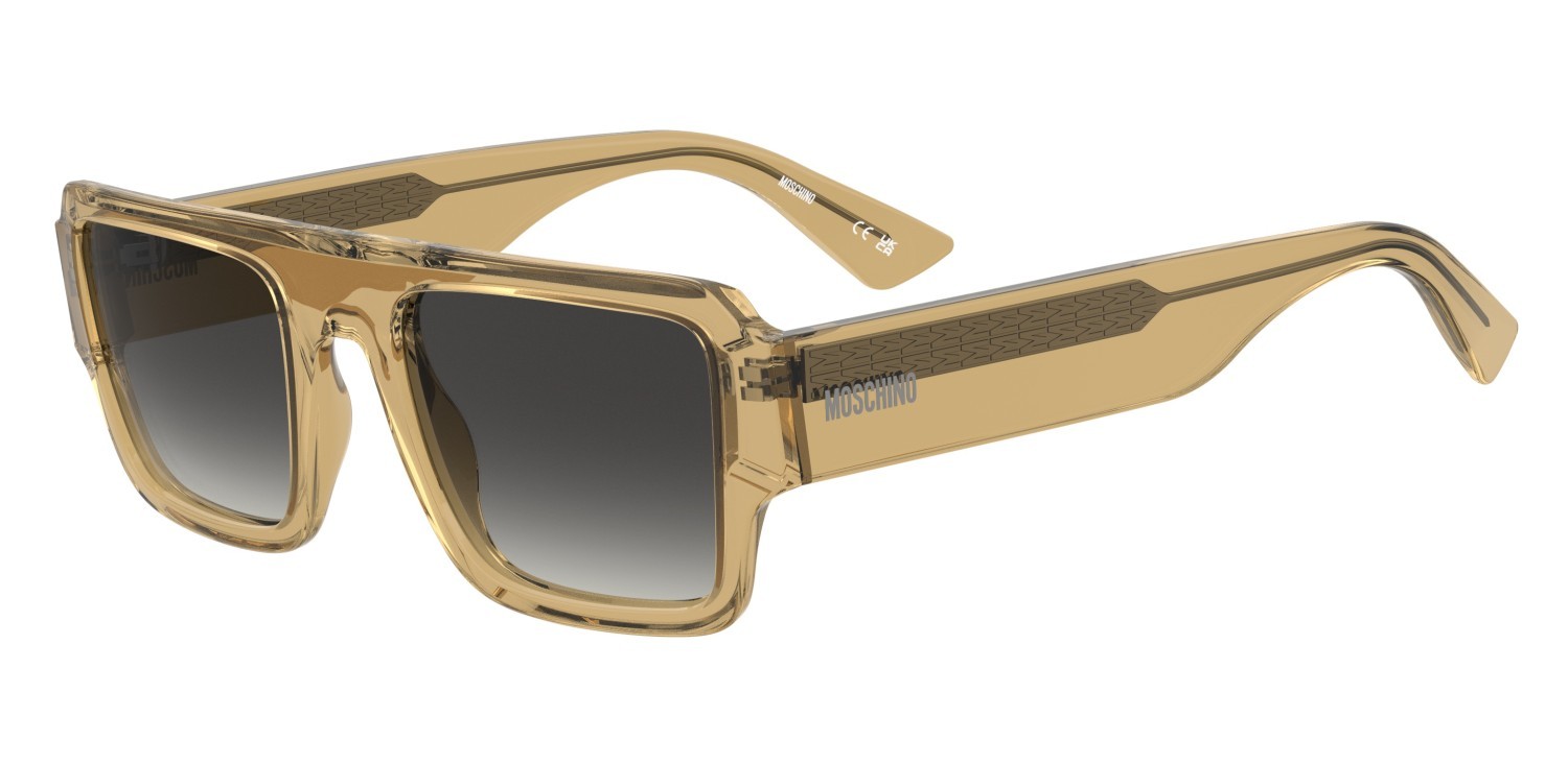 Occhiali da sole Moschino Mos213/S 208564 HAM 9O colore champagne forma quadrato lenti dark grey shaded