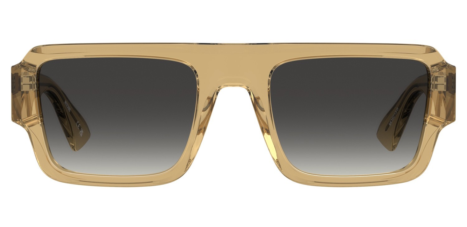 Occhiali da sole Moschino Mos213/S 208564 HAM 9O colore champagne forma quadrato lenti dark grey shaded